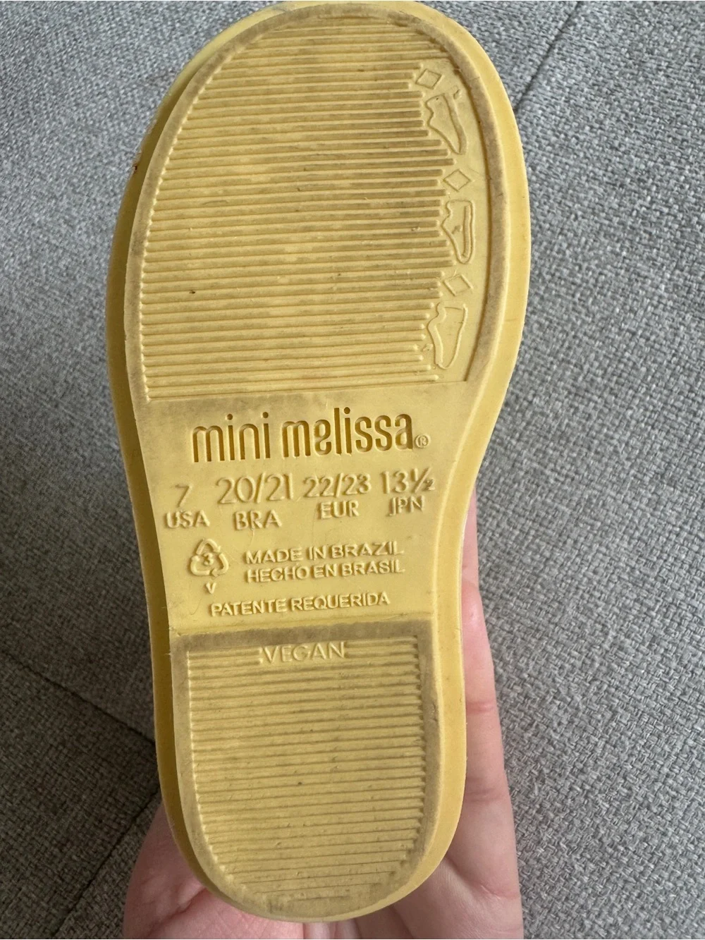 Mini Melissa Girls' Yellow Daisy Mary Jane Kids Shoes size 7
